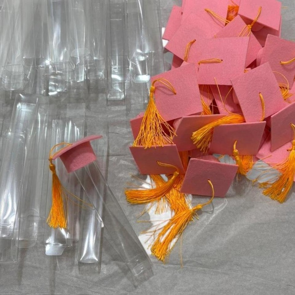 🎓 DIY Pink Graduation Cap Party Favor decor Set of 31 pieces (Class of 2026!)